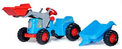 rollyKiddy Classic Azul com Reboque e pá dianteira