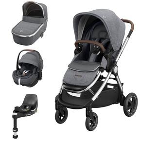 Pack Adorra 2 Luxe Twillic Grey + Pebble 360º Pro 2 + Oria Luxe Twillic Grey + FamilyFix 360º 