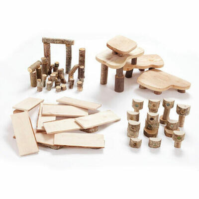 Conjunto de construção rústica para Minimundos