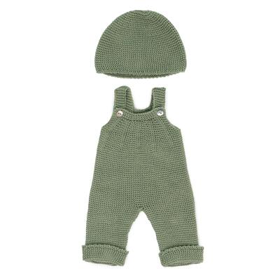 Conjunto Malha Tricot Macacão Verde - 38cm