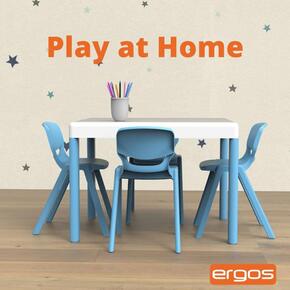 Pack Ergos Kids 01 mesa + 4 cadeiras