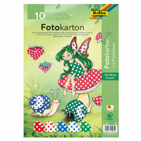 Cartão fotográfico com bolinhas