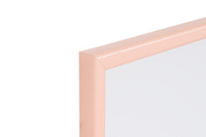 Quadro branco com moldura pastel - Salmão
