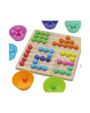 Jogo de contas de madeira