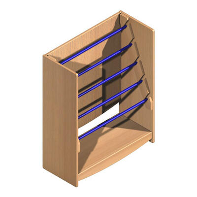 Estante com suporte para folhas
