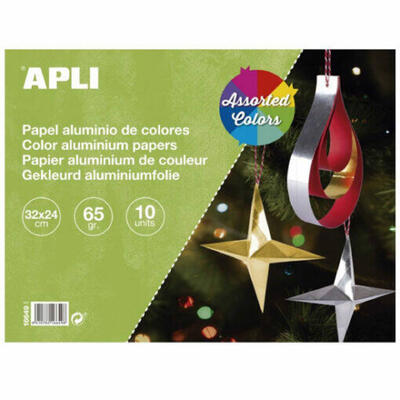 Folha de alumínio de cores sortidas – 10 folhas