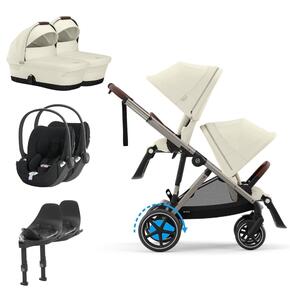 Pack e-Gazelle S + Segunto Assento Gazelle S + Cloud t i-Size(x2) + Base (x2) + Alcofa(x2)