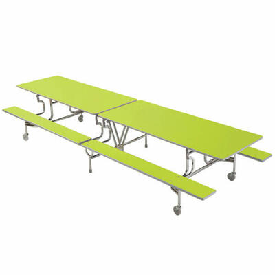 Mesa dobrável com banco embutido