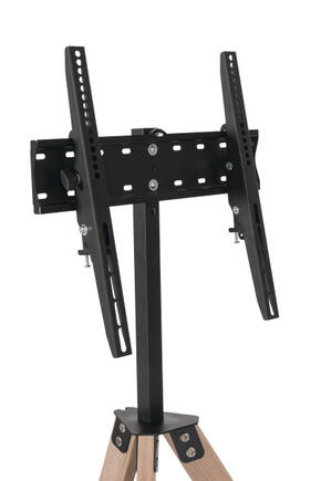 Suporte LCD tripé screen mate - Estrutura de madeira e aço preto