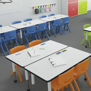 Mesa Escolar Retangular Rony Altura Ajustável