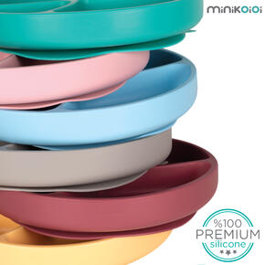 Prato com Divisórias Silicone - Minikoioi