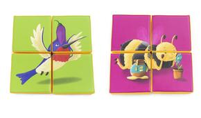 Puzzle De Dupla Face - Colibri E Abelha