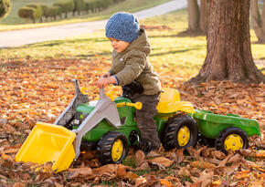 rollyKid John Deere com Reboque e Pá Carregadora