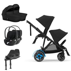 Pack e-Gazelle S + Segunto Assento Gazelle S + Cloud t i-Size(x2) + Base (x2) + Alcofa(x2)