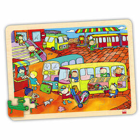Conjunto de quebra-cabeças de transporte
