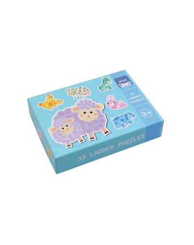 Puzzle De Escada / 6 Puzzles progressivos de animais da quinta