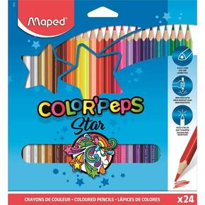 Caixa c/24 Lápis de Cor Triangulares Maped 