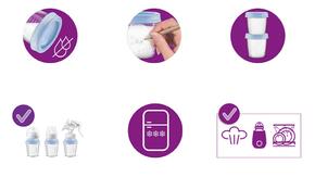 Copos de armazenamento leite materno - Philips Avent