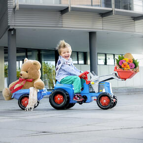 rollyKiddy Classic Azul com Reboque e pá dianteira