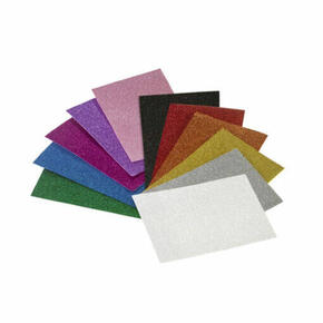 Folhas artesanais de EVA efeito glitter