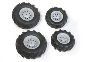 rollyTrac Air Tyres Prateado