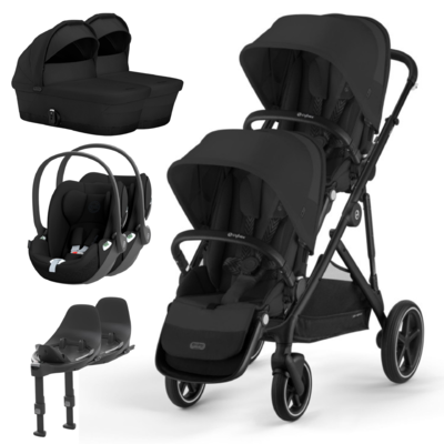 Pack Gazelle S + Assento Extra Gazelle S + Cloud T i-Size (x2) + Base T (x2) + Alcofa Gazelle S Cot (x2)