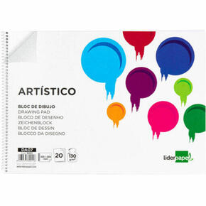 Bloco de desenho espiral artístico Liderpapel
