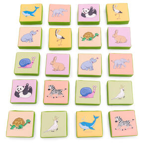 Jogo de memória - Animais (20 peças)