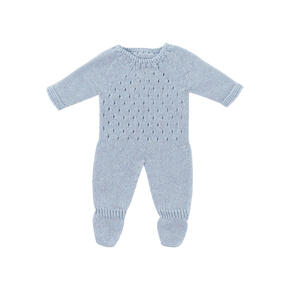 Pijama de malha azul - 38cm