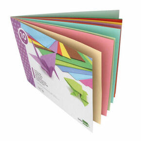 Bloco de trabalho manual em papelão Liderpapel 240 x 315 mm 10 folhas cores sortidas