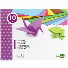 Bloco de trabalho manual em papelão Liderpapel 240 x 315 mm 10 folhas cores sortidas
