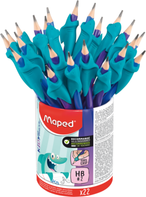 Lápis Maped, com borracha e guia de dedo, pote de 22
