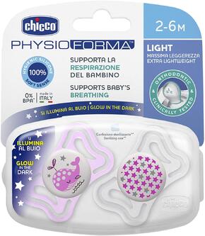 Chupeta Physio Light Lumi Silicone - 2pçs