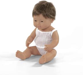 Bebé Caucasiano Com Síndrome de Down 38cm Com Roupa Interior
