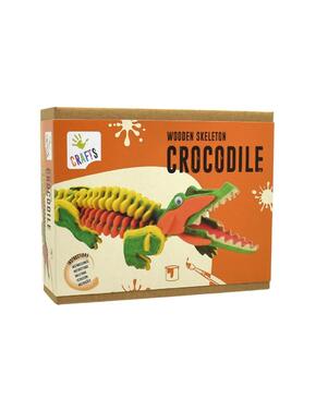 Crocodilo Esqueleto De Madeira