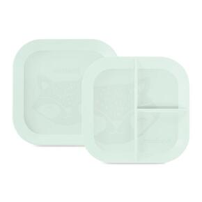 Conjunto de placa de compartimento e quadrado