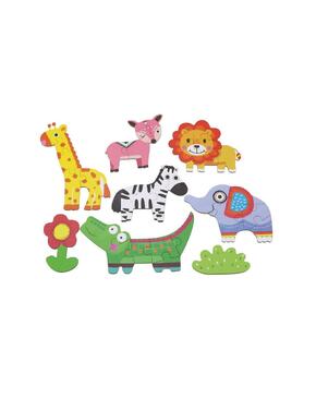 O meu Primeiro puzzle 6 numa Caixa Na Selva 