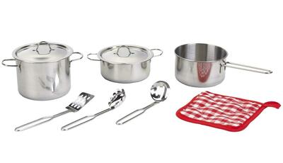 Conjunto de panelas e utensílios inox
