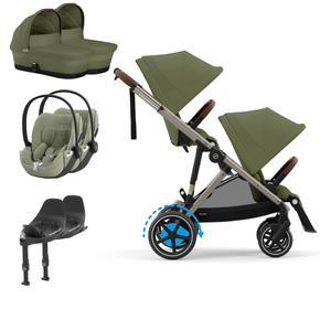 Pack e-Gazelle S + Segunto Assento Gazelle S + Cloud t i-Size(x2) + Base (x2) + Alcofa(x2)