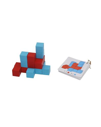 Jogo De Blocos Quadrados De Madeira 3D / CUBOS 3D