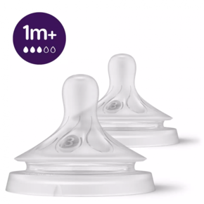 Philips Avent 2 Tetinas T3 Flx Médio 1M+ – Natural Response