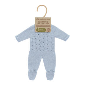 Pijama de malha azul - 38cm