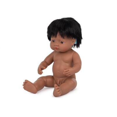 Bebé Latinoamericano Com Aparelho Auricular 38cm