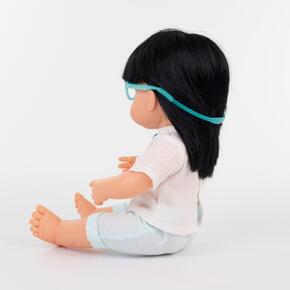 Bebé Asiática Com Óculos 38cm