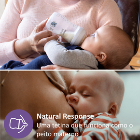 Biberão Natural Response 260ml c/ Padrão - Philips Avent 