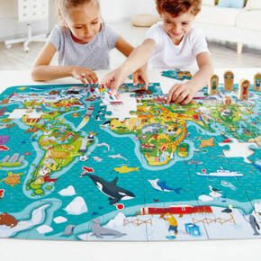Puzzle ao redor do mundo (2 em 1) – 105 peças