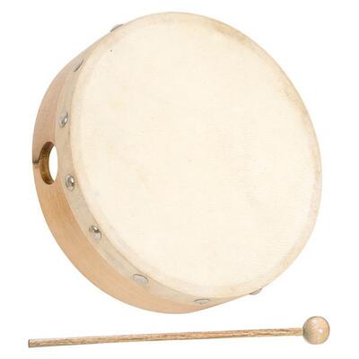 Tamborim De Pele Natural 15 cm