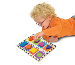 Puzzle encaixe com relevo formas - Inglês
