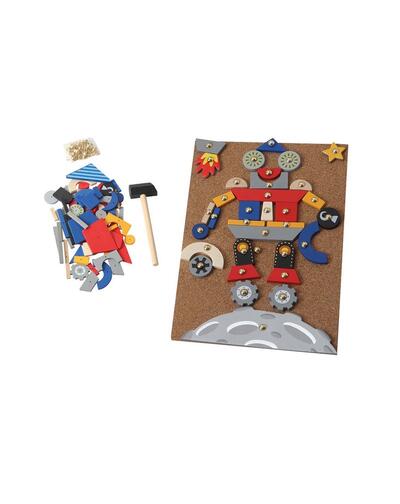 Conjunto De Cortiça E Formas De Madeira Robert & Spaceship Tap A Shape 