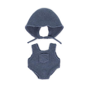 Conjunto Malha Tricot Azul - 21cm